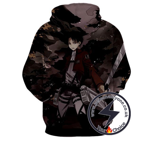 Attack On Titan - Levi Ackerman 3D - Attack On Titan Hoodies